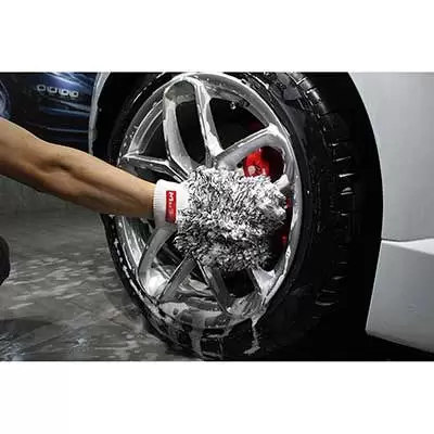 1130004W MaxShine Microfiber Wash Mitt Dual Coloured микрофибровая варежка для мойки автомобиля