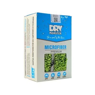 Dry Monster Big Monster микрофибра для сушки автомобиля зеленая 45х70см, 800г/м2