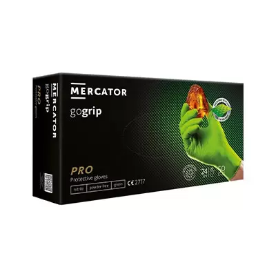 GoGrip Mercator износостойкие нитриловые перчатки, цвет зеленый XL, 50шт