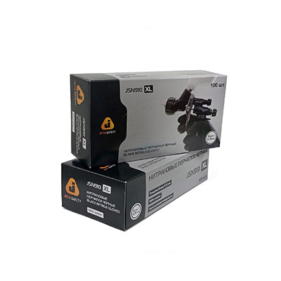 JSN910 Jeta PRO износостойкие нитриловые перчатки, цвет черный XL (100шт)