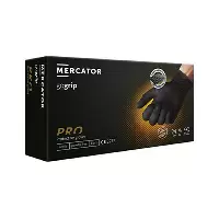 GoGrip Mercator износостойкие нитриловые перчатки, цвет черный M, 50шт