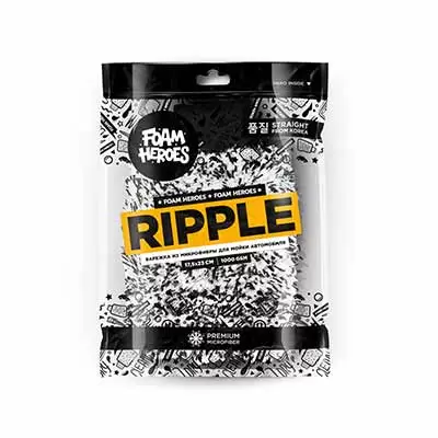 FHA034 Foam Heroes Ripple варежка из микрофибры для мойки автомобиля 17.5х23см, 1000г/м2