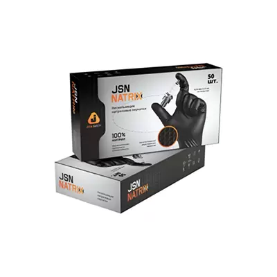 JSN NATRIX Jeta PRO износостойкие нитриловые перчатки, цвет черный M (50шт)