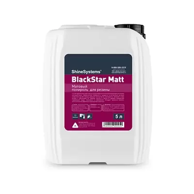 SS944 Shine Systems BlackStar Matt матовый полироль для резины, 5л	