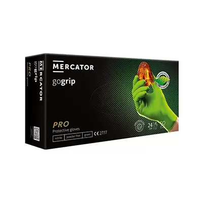 GoGrip Mercator износостойкие нитриловые перчатки, цвет зеленый M, 50шт