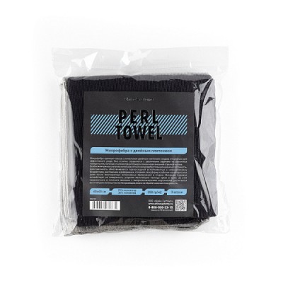 SS310 Shine Systems Perl Towel микрофибра с двойным плетением 40х40см, 350г/м2